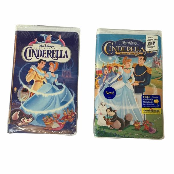 Cinderella‎ & Cinderella II Dreams Come True Pre-owned VHS Tapes - Picture 1 of 7